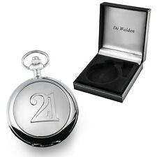 Engraved 21 Feature Pocket Watch 21st Birthday Gifts Son Brother Dad Nephew Gift