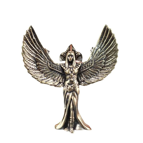 Mini brass isis goddess - isis,