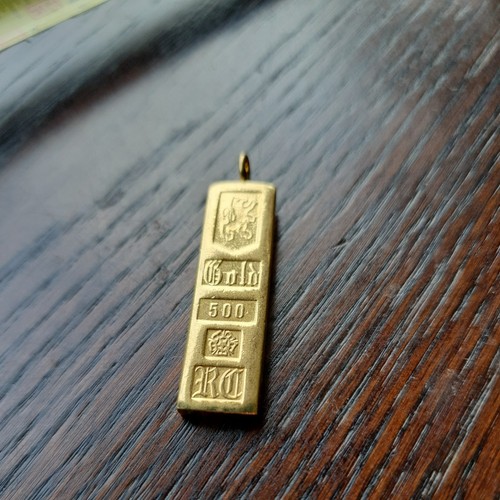 Bullion ingot style pendant - bullion,
