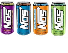 NOS High Performance Energy Drink -16oz (Pack of 16) -Grape,Original,Sonic Sour