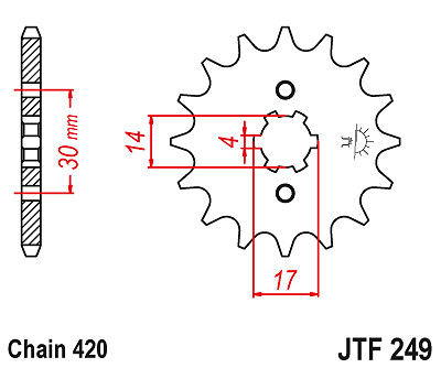 Sprockets jtf249 steel - sprockets, jtf249.13