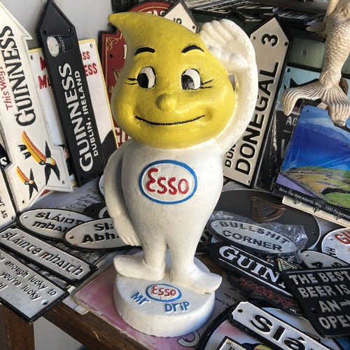 Esso drip cast iron sign - cast,