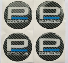 ALLOY WHEEL PFF7 GT1 PRODRIVE DOMED RESIN CENTRE CAP STICKERS X4 CARBON All Size