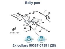 2x Yamaha TDM850 1991-1995 Belly pan engine guard mounting collars 90387-07391 
