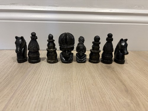 African style chess set metal - set,