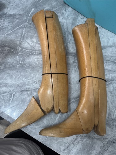 Antique vintage wooden shoes - antique,