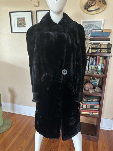 Vintage black fur - vintage, coat