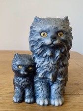 Vintage 1975 Goebel Grey Persian Cat Kitten 5" Figurine West Germany