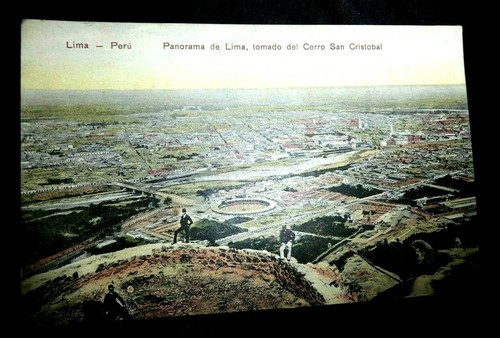 Vintage postcard lima - lima, peru