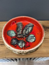 Handsome Bright Volcanic Poole Pottery Delphis 87 Pattern Bowl with bee design 