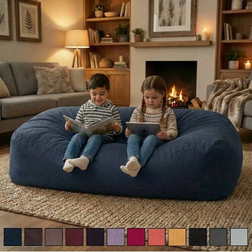 Beanbag bed faux suede sofa - bed,