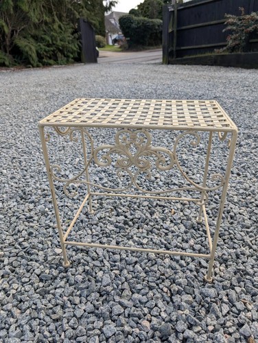 Vintage cream wrought iron - vintage,