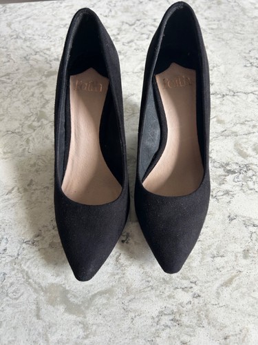 Faith black suede wedge - faith,