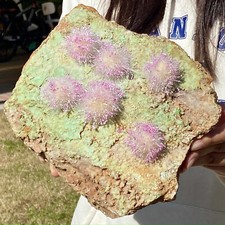 5.64LB Natural pink textured copper ore rock specimens extracted from Guizhou, C
