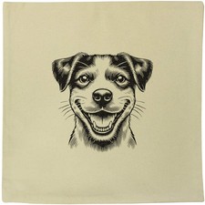 40cm x 40cm 'Happy Jack Russell Terrier' Canvas Cushion Cover (CV00041696)