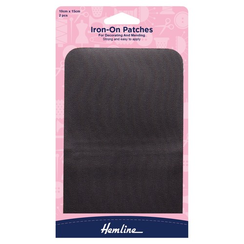 Hemline denim iron patches - iron-on,
