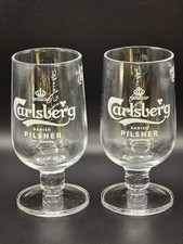 x2 Carlsberg Half Pint Glasses