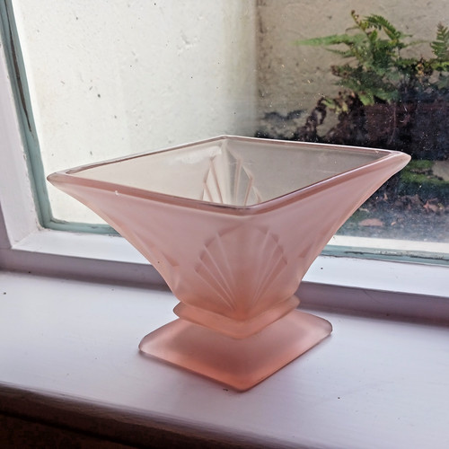 Vintage art deco bagley - vintage, pink