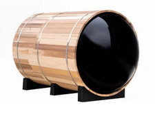Outdoor Panoramic Barrel Sauna 1800 | Red Cedar Wood | 185 x 185 x 200cm