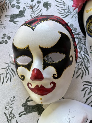 Hand painted halloween masks - painted, masks.