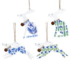 Gisela Graham Blue Floral Hare