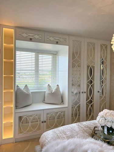 Luxury mirrored wardrobe doors - mirrored,