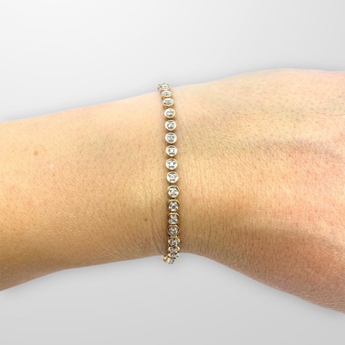 Gold bracelet diamond 9carat - gold,