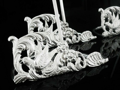 Large antique sterling - 4,