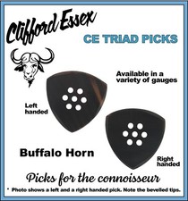 TRIAD PICK. HANDMADE BUFFALO HORN. GUITAR, MANDOLIN, BANJO... QUALITY