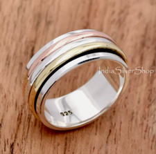 Fidget Silver band Handmade