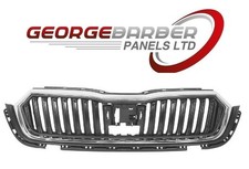 Skoda Octavia 2020-2024 Matt Black Radiator Grille Complete With Chrome Surround