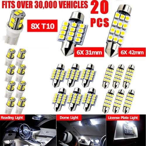 20pcs white led - car, inside