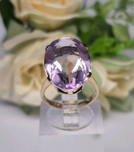 Vintage 9ct gold - gold, amethyst