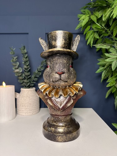 Large dapper rabbit bust - large,