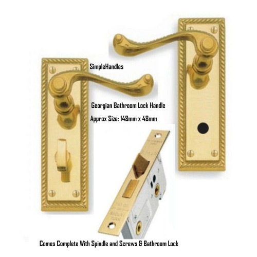 Bathroom door handles georgian - bathroom,