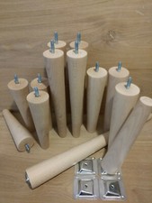 4 x WOODEN FURNITURE FEET/LEGS