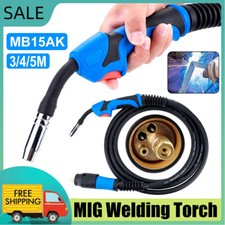 MIG Welding Torch MB15AK Euro Connector 3/4/5M Gun Gas Conversion Kit for Welder