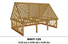 European Oak Garage 3 Bay (Gable End) Kit - (WHIT-129)