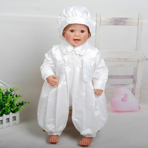 Baby boys white satin - boys,