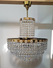 Vintage French Brass Crystal