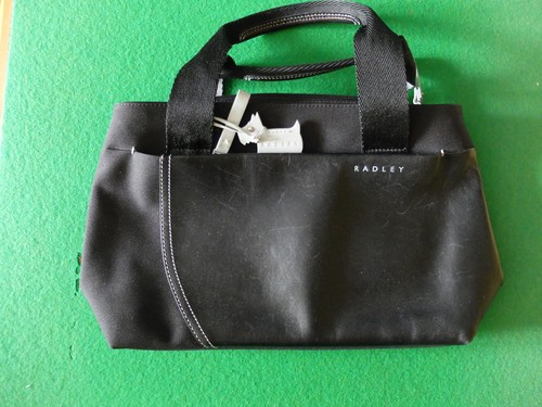 Radley black leather handbag - black,