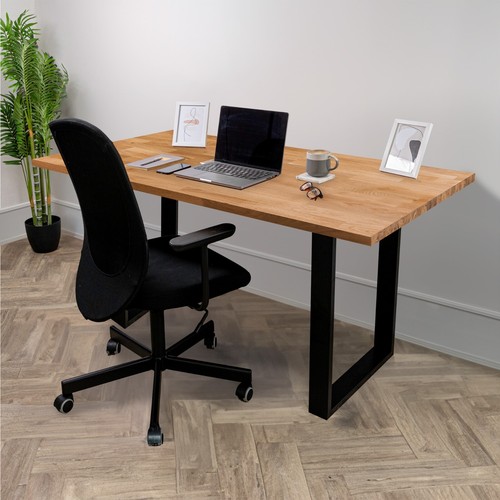 Solid oak slimline office - office, desk