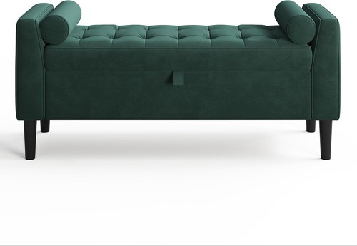 Velvet upholstered bench - velvet,