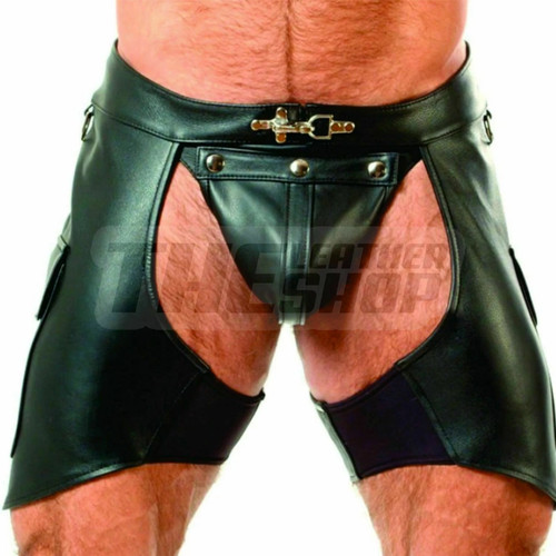Men real leather chaps - men's,