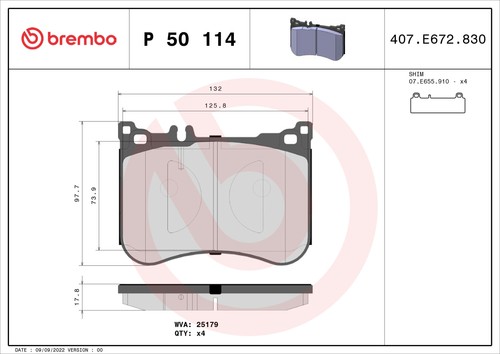 Front axle brembo 114 - brembo, 50