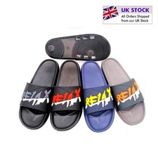 MEN SUMMER FLIP FLOP SLIDER DESIGNER BEACH MULES POOL GYM SLIP ON SANDAL Shoe UK