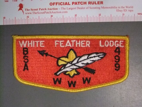 Boy scout 499 white feather - oa,