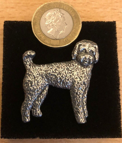 Labradoodle dog pin badge real - dog,