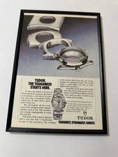 Framed Original Tudor Prince Quartz Watch Rolex Magazine Advert Poster Retro