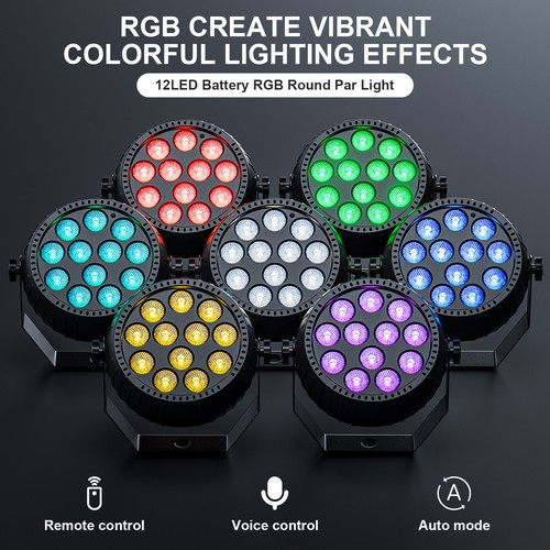 12led rgb wireless - battery, par